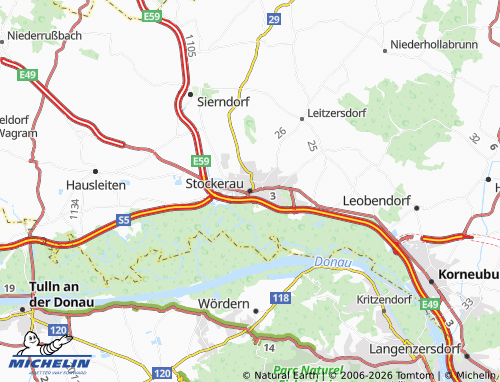 MICHELIN Stockerau map - ViaMichelin