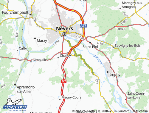 MICHELIN Sermoise-sur-Loire map - ViaMichelin