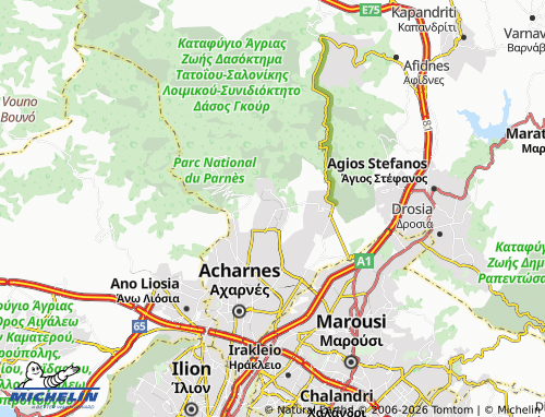 Mapa MICHELIN Thrakomakedones - ViaMichelin