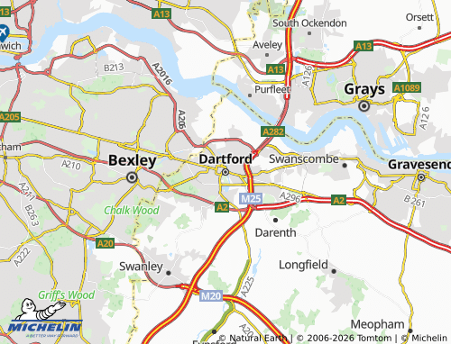 Carte MICHELIN Dartford - ViaMichelin
