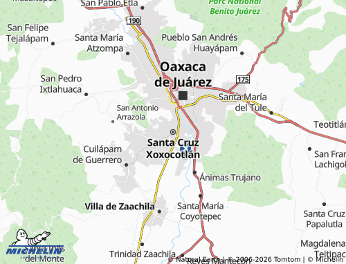 Mappa MICHELIN Santa Cruz Xoxocotlán - ViaMichelin