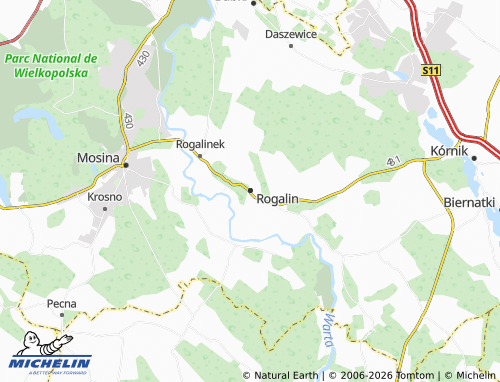 Carte MICHELIN Rogalin - ViaMichelin