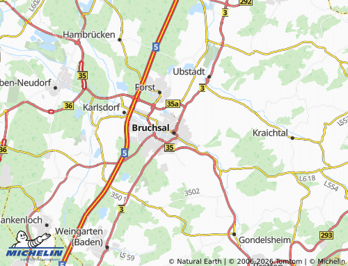 Mapa MICHELIN Bruchsal - ViaMichelin