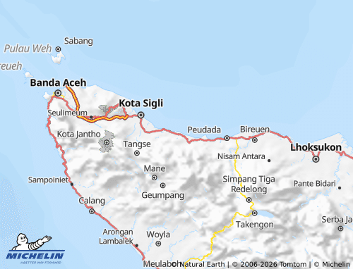 MICHELIN Pidie Jaya map - ViaMichelin