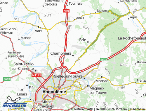 MICHELIN Champniers map - ViaMichelin