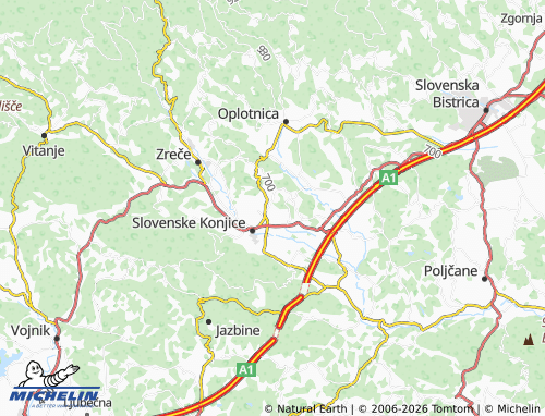 MICHELIN-Landkarte Vešenik - ViaMichelin
