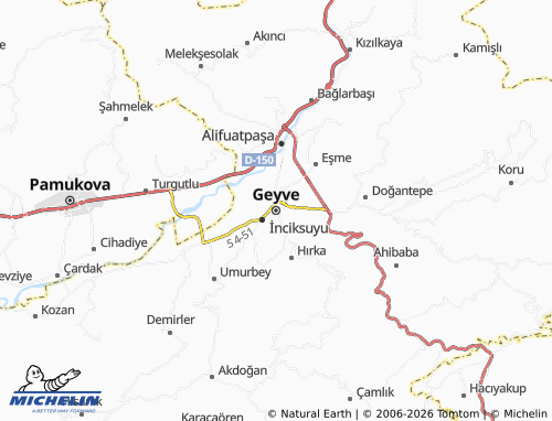Mappa MICHELIN Geyve - ViaMichelin