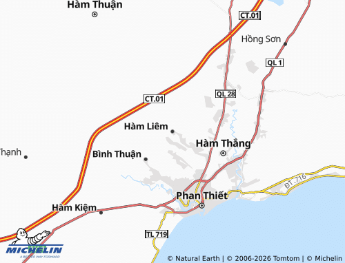 Mapa MICHELIN Hàm Liêm - ViaMichelin
