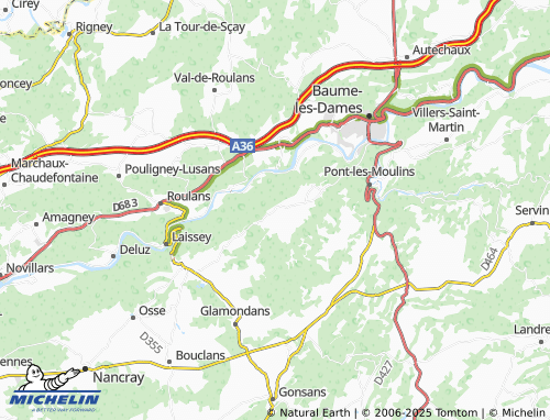 MICHELIN-Landkarte Bretigney-Notre-Dame - ViaMichelin