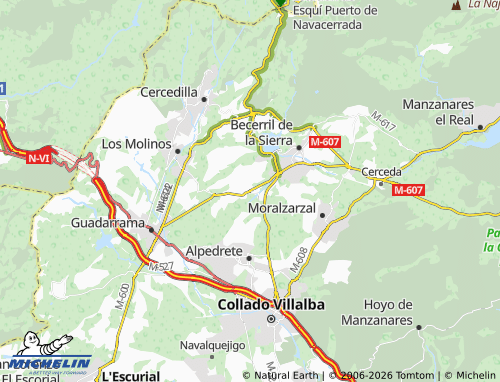 MICHELIN-Landkarte Collado Mediano - ViaMichelin
