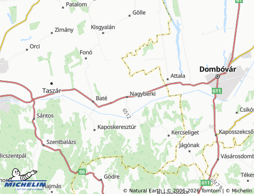 Mapa MICHELIN Nagyberki - ViaMichelin
