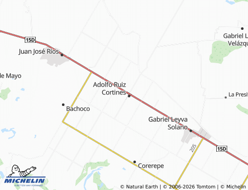 MICHELIN Fraccionamiento Campestre map - ViaMichelin