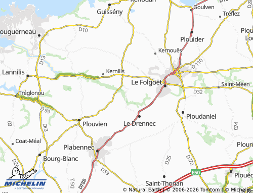 Mappa MICHELIN Lanarvily - ViaMichelin