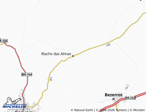 MICHELIN Riacho das Almas map - ViaMichelin