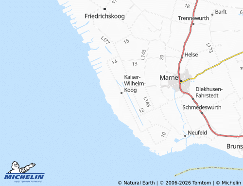 Mappa MICHELIN Kaiser-Wilhelm-Koog - ViaMichelin