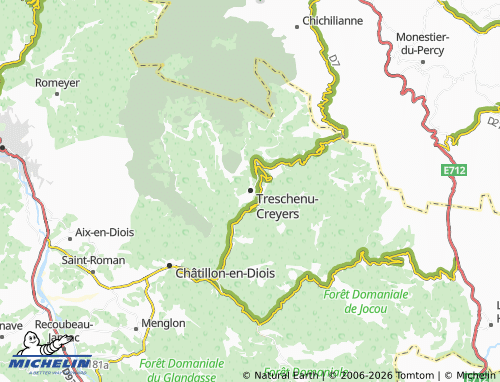 Carte MICHELIN Treschenu-Creyers - ViaMichelin