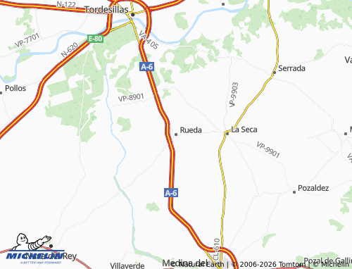 MICHELIN Rueda map - ViaMichelin