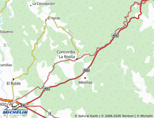 Kaart MICHELIN Concordia La Rosita - ViaMichelin