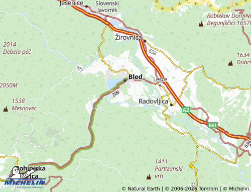 Mappa MICHELIN Selo pri Bledu - ViaMichelin