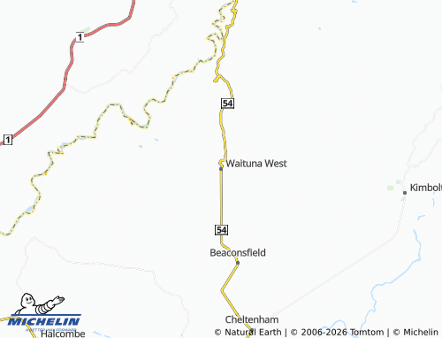 Mapa MICHELIN Waituna West - ViaMichelin