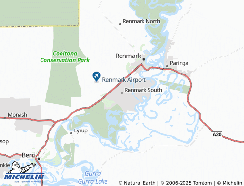 Kaart MICHELIN Renmark South - ViaMichelin