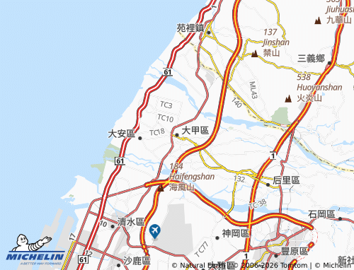 MICHELIN Dajia District map - ViaMichelin