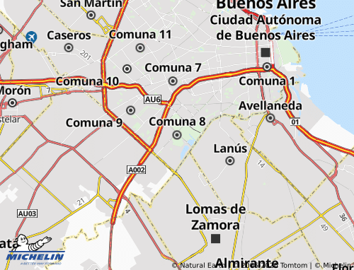 Kaart MICHELIN Comuna 8 - ViaMichelin