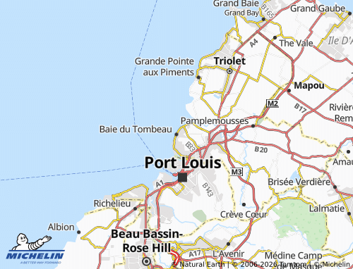 Mappa MICHELIN Baie du Tombeau - ViaMichelin