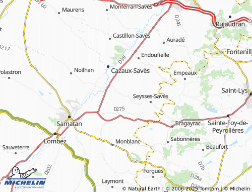 MICHELIN Pompiac map - ViaMichelin