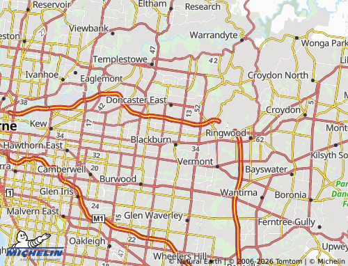 Mapa MICHELIN Blackburn North - ViaMichelin