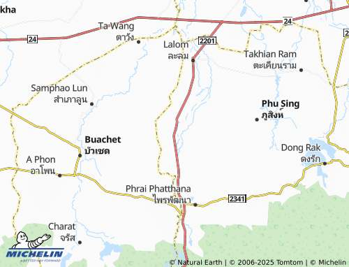 MICHELIN Huai Ta Mon map - ViaMichelin