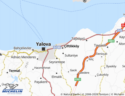 MICHELIN Çiftlikköy map - ViaMichelin