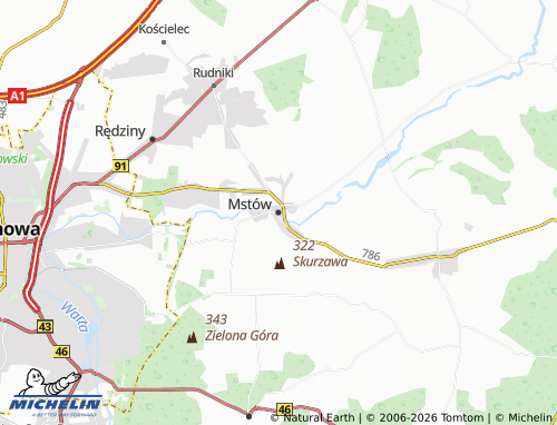 Mappa MICHELIN Mstów - ViaMichelin
