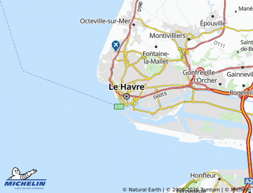 Carte MICHELIN Le Havre - ViaMichelin