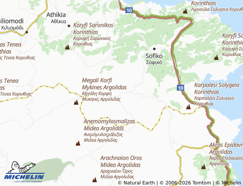MICHELIN Angelokastro map - ViaMichelin