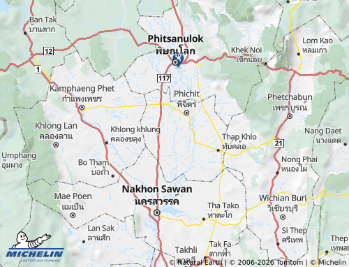 Mapa MICHELIN Amphoe Pho Prathap Chang - ViaMichelin