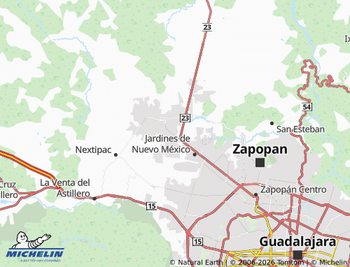 Mappa MICHELIN Arboledas de Tesistán - ViaMichelin