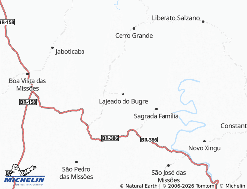 Mapa MICHELIN Lajeado do Bugre - ViaMichelin