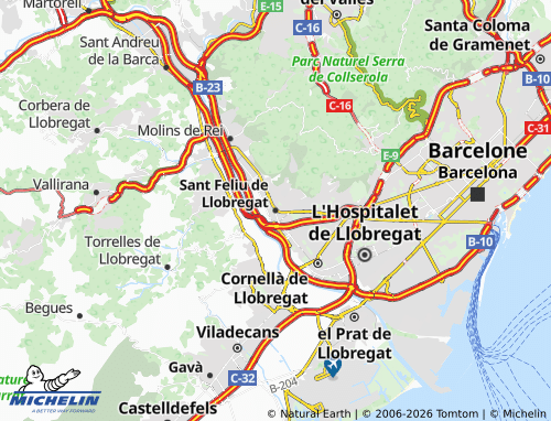 Carte MICHELIN Sant Feliu de Llobregat - ViaMichelin