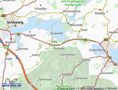 MICHELIN Fleckeby map - ViaMichelin