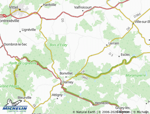 Mappa MICHELIN Dombasle-devant-Darney - ViaMichelin