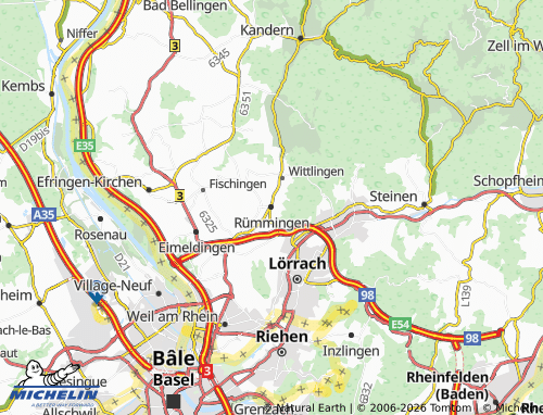 Mapa MICHELIN Rümmingen - ViaMichelin