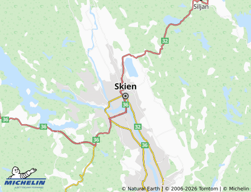 Mapa MICHELIN Skien - ViaMichelin