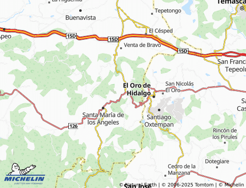 MICHELIN Tlalpujahua de Rayón map - ViaMichelin
