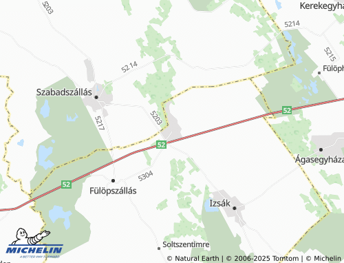 Carte MICHELIN Kurjantó - ViaMichelin