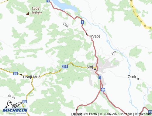 MICHELIN Lučane map - ViaMichelin