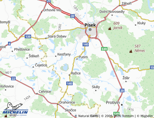 Mapa MICHELIN Putim - ViaMichelin