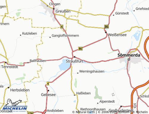 Mappa MICHELIN Straußfurt - ViaMichelin