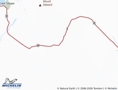 Mapa MICHELIN Burkes Pass - ViaMichelin