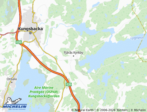 Carte MICHELIN Fjärås Kyrkby - ViaMichelin